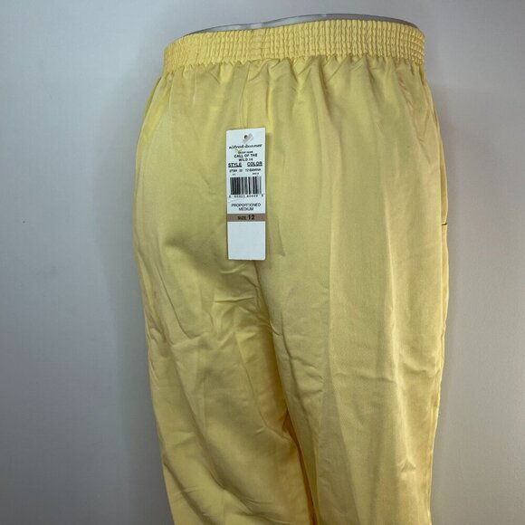 ALFRED DUNNER Women's Call of the Wild Yellow Banana Pant - Size 12 - NWT - Picture 4 of 5